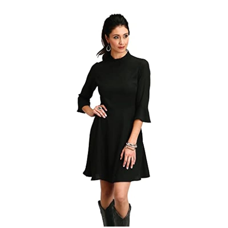 Stetson Dresses ‎womens Stetson Western Dress Womens L/S Zipper 10 Black 11-057-0592-7037 BL