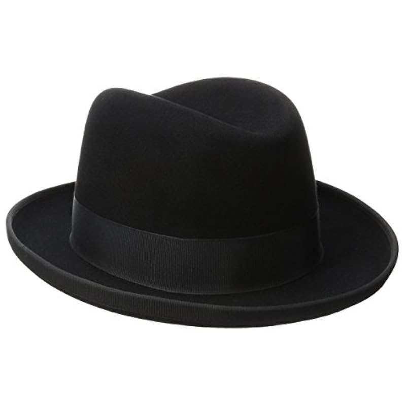 Stetson Stetson Men's Homburg Royal Deluxe Fur Felt Hat Black ‎mens Hats & Caps
