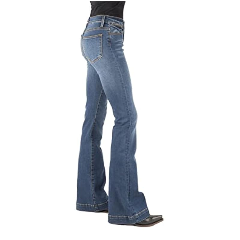 Stetson Women's High Rise Flare Jeans Blue 4W x 32L ‎womens Jeans Stetson