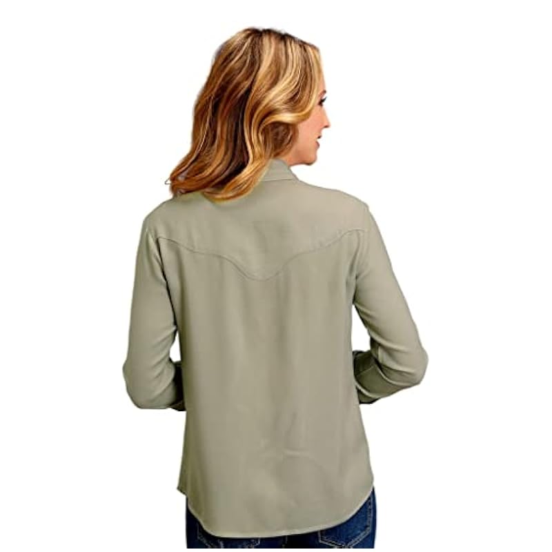 Stetson Western Shirt Womens L/S Cuffs S Green 11-050-0592-0425 GR ‎womens Tops, Tees & Blouses Stetson
