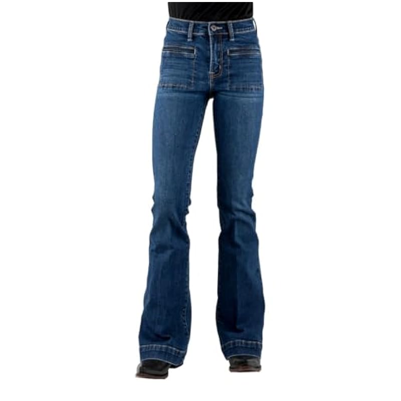 Stetson Jeans ‎womens Stetson Western Jeans Womens Flare X-Long Blue 11-054-0921-2419 BU