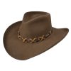 ‎mens Hats & Caps Stetson Stetson Oak John Wayne Blackthorn Cowboy Hat SWBLKT-1640KB Brown