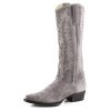 Stetson Women's Emme Western Boot Snip Toe - 12-021-6115-1349 GY 8 M US Grey ‎womens Boots Stetson