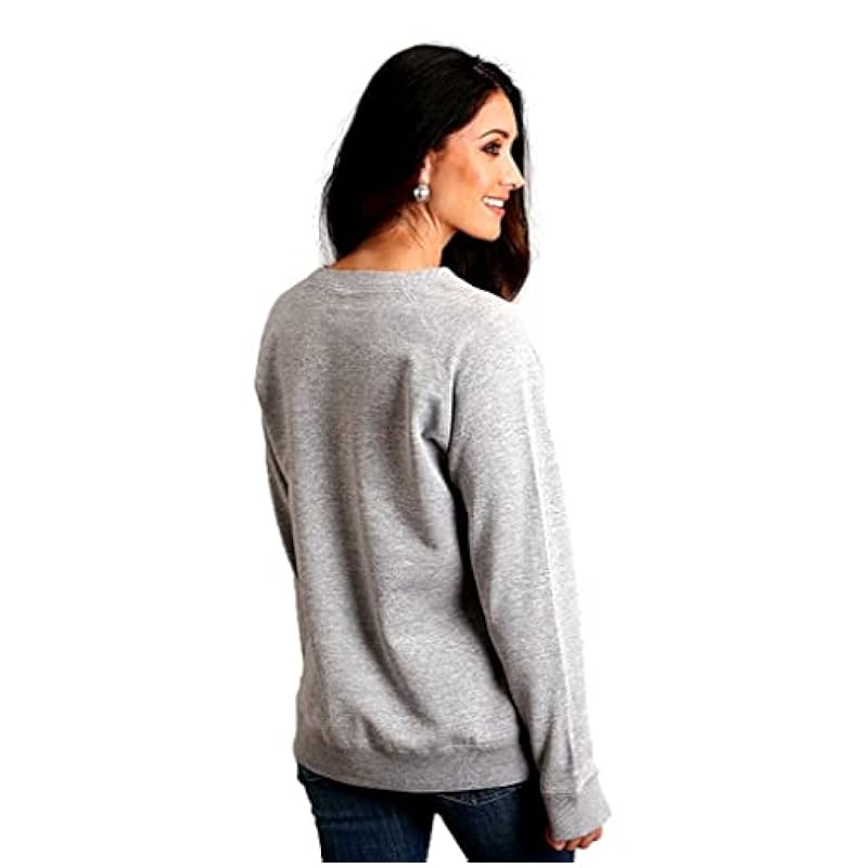 ‎womens Active Stetson Stetson Western Sweatshirt Womens 1865 L Gray 11-098-0562-7095 GY