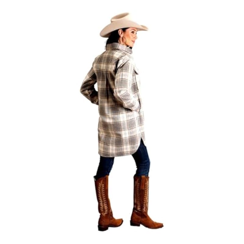 Stetson Stetson Western Jacket Womens Oversized L Gray 11-098-0539-7067 GY ‎womens Coats, Jackets & Vests