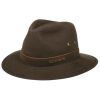 Stetson Hats & Caps ‎mens Stetson Avasun Waxed Cotton Traveller Women/Men | Dark Brown