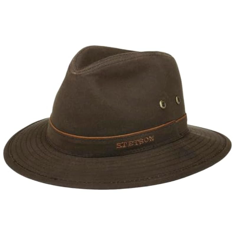 Stetson Hats & Caps ‎mens Stetson Avasun Waxed Cotton Traveller Women/Men | Dark Brown