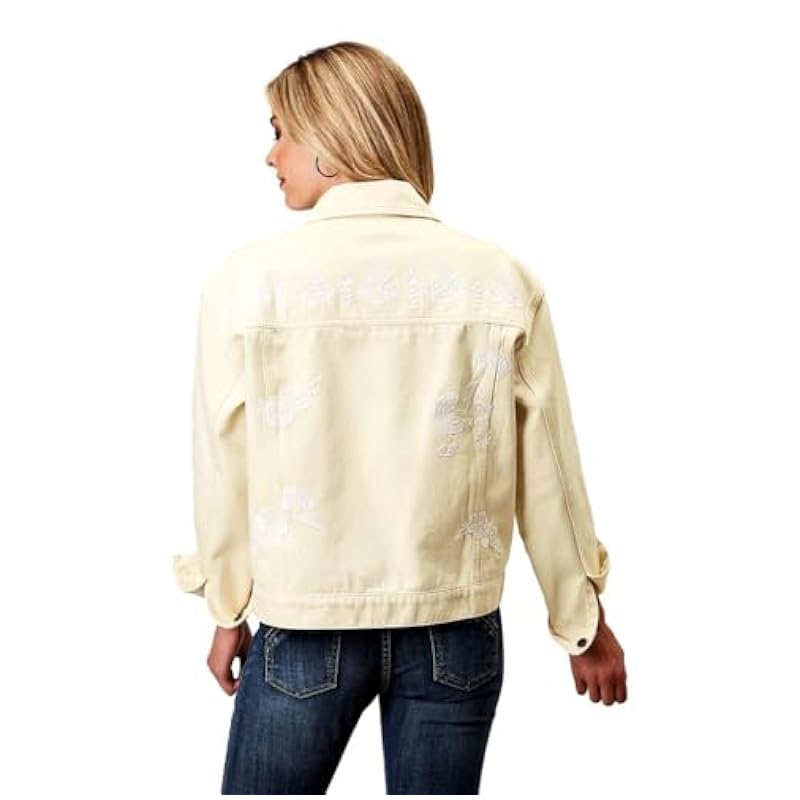 Stetson Western Jacket Womens Denim Button L Cream 11-098-0594-2047 WH Stetson ‎Womens Coats, Jackets & Vests