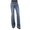 ‎womens Jeans Stetson Stetson Women's 214 Medium Wash Pieced Pocket Trouser Leg Jean Blue 16 34