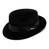 ‎mens Hats & Caps Stetson Stetson Cranston Wool Felt Porkpie Hat Black
