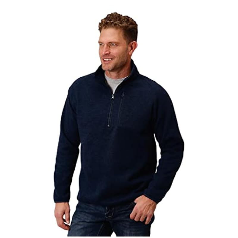 Stetson Western Sweater Mens Solid Zip S Navy 11-014-0120-7111 BU ‎men Sweaters Stetson