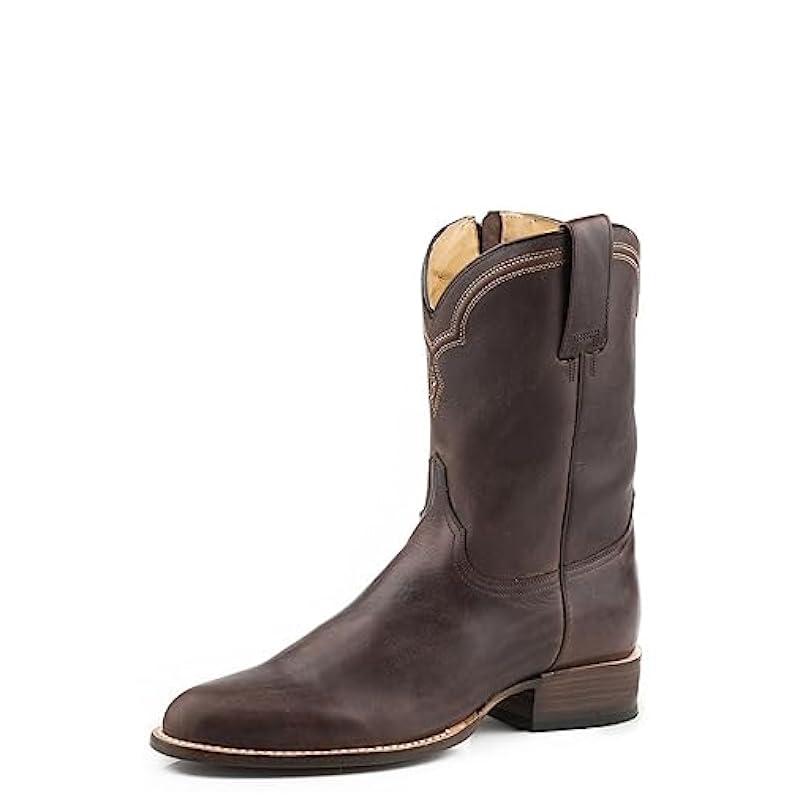 ‎mens Boots Stetson Stetson Men's Rancher Zip Oily Vamp Western Boot Round Toe - 12-020-7608-3836 BR 13 D(M) US Brown