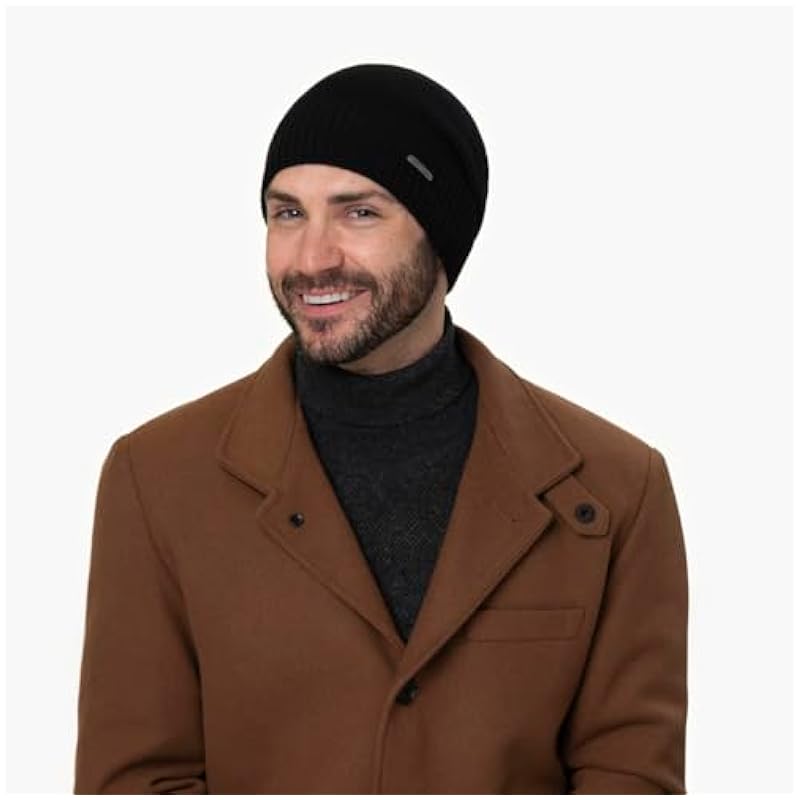 Stetson Hats & Caps ‎womens Stetson Wool Merino Oversize Beanie Women/Men - Made in Italy Grey