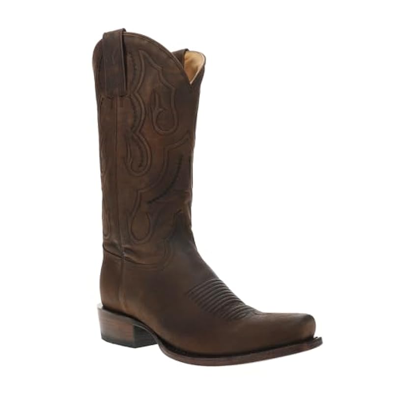 Stetson Stetson Mens Paxton Embroidered Snip Toe Casual Boots Mid Calf - Brown - Size 8 D Boots