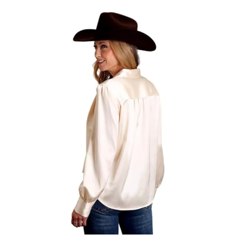 Stetson Western Shirt Womens Satin L/S XS White 11-050-0592-0128 WH ‎womens Tops, Tees & Blouses Stetson