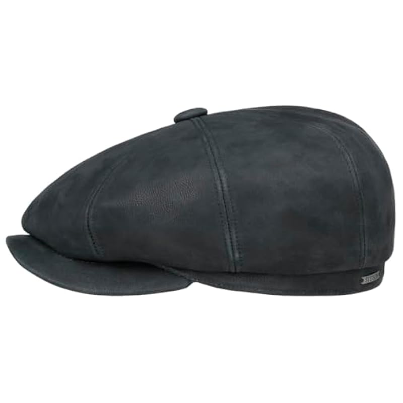 ‎mens Hats & Caps Stetson Stetson 8 Panel Sheepskin Flat Cap Men - Navy