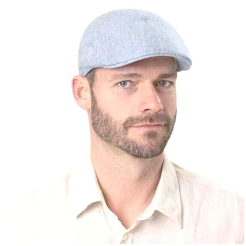 Stetson Texas Just Linen Flat Cap Women/Men - Made in The EU Blue Stetson ‎mens Hats & Caps