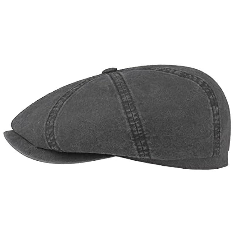 Stetson Kids Hatteras Newsboy Cap for Cotton Cap Flat with Peak Spring Summer Black ‎mens Hats & Caps Stetson