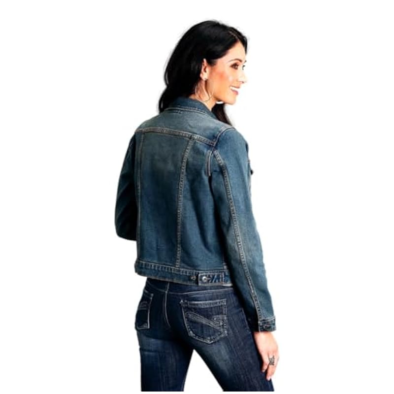Stetson Western Jacket Womens Dirty Denim L Blue 11-098-0202-7064 BU ‎womens Coats, Jackets & Vests Stetson