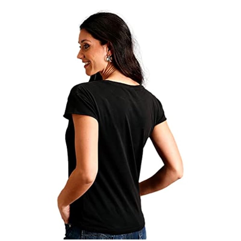 ‎womens Tops, Tees & Blouses Stetson Stetson Western Shirt Womens S/S Cowboy XL Black 11-039-0562-0807 BL