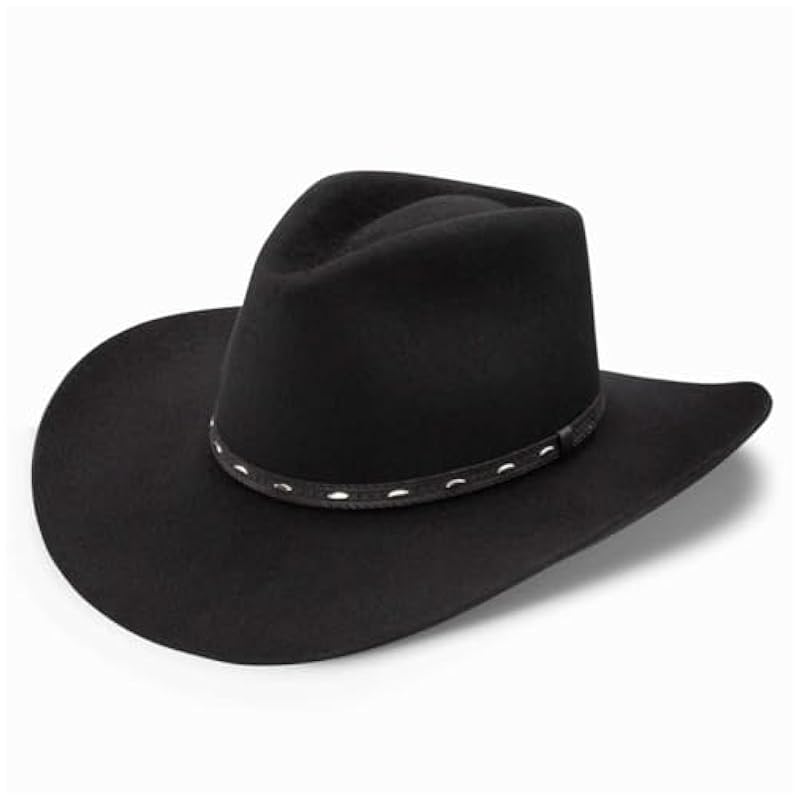 Resistol Briscoe Reg, Color: Black, Size: 7 3/8 (RWBRSC-43340773) ‎mens Hats & Caps Stetson