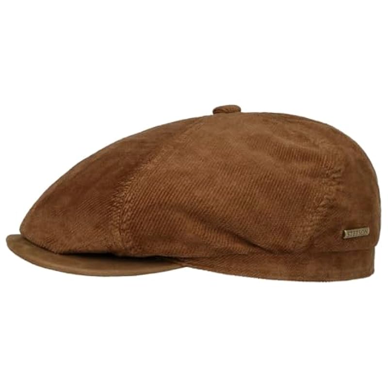 Stetson 6 Panel Cotton Structure Flat Cap Men - Brown Stetson ‎mens Hats & Caps