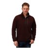 Stetson Western Sweater Mens 1/4 Zip S Wine 11-014-0120-7110 WI ‎mens Sweaters Stetson