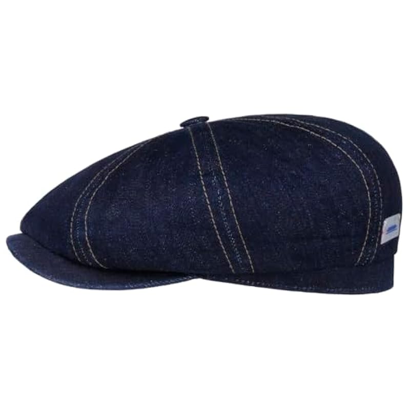 Stetson Stetson Hatteras Sustainable Denim Flat Cap Men - Made in The EU Denim ‎mens Hats & Caps