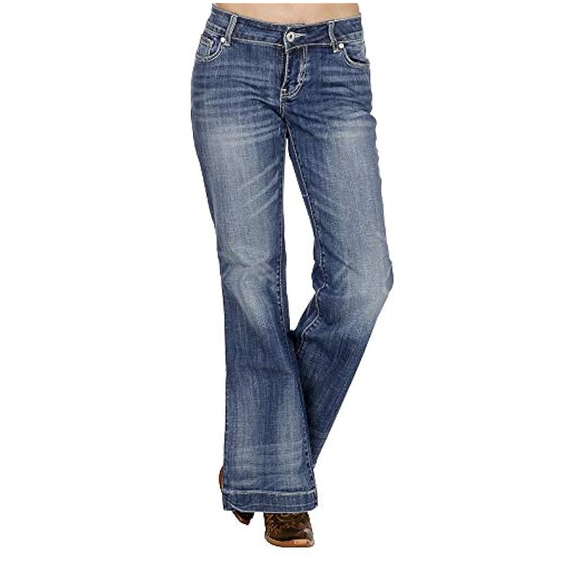 Stetson Jeans ‎womens Stetson Women's Medium 214 Trouser Fit Jeans Blue 0W x 32L