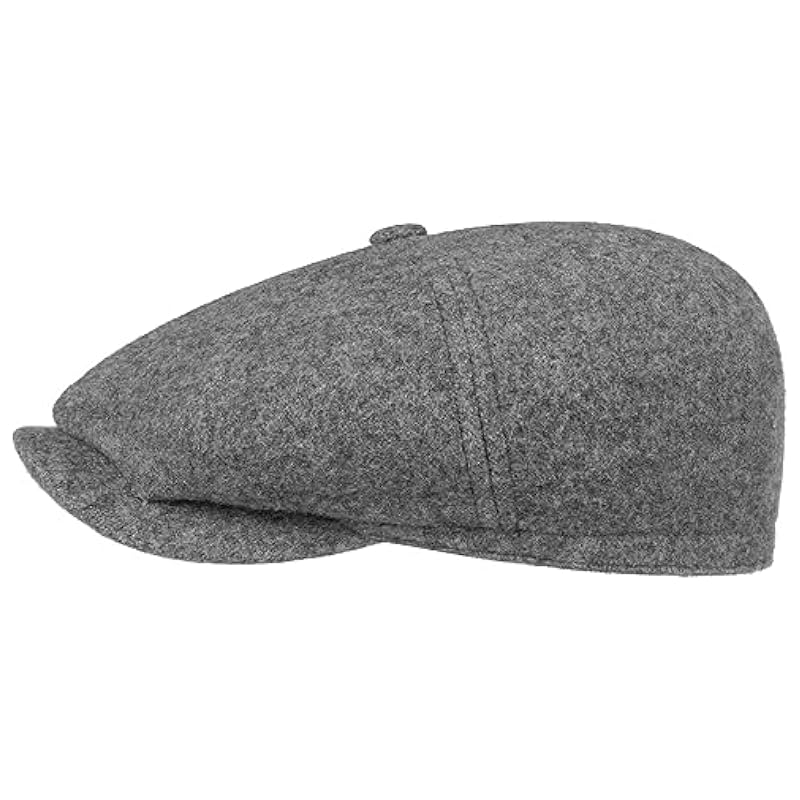 Stetson Stetson Hatteras Wool Doubleface Flat Cap Men - Made in The EU Grey-mottled ‎mens Hats & Caps