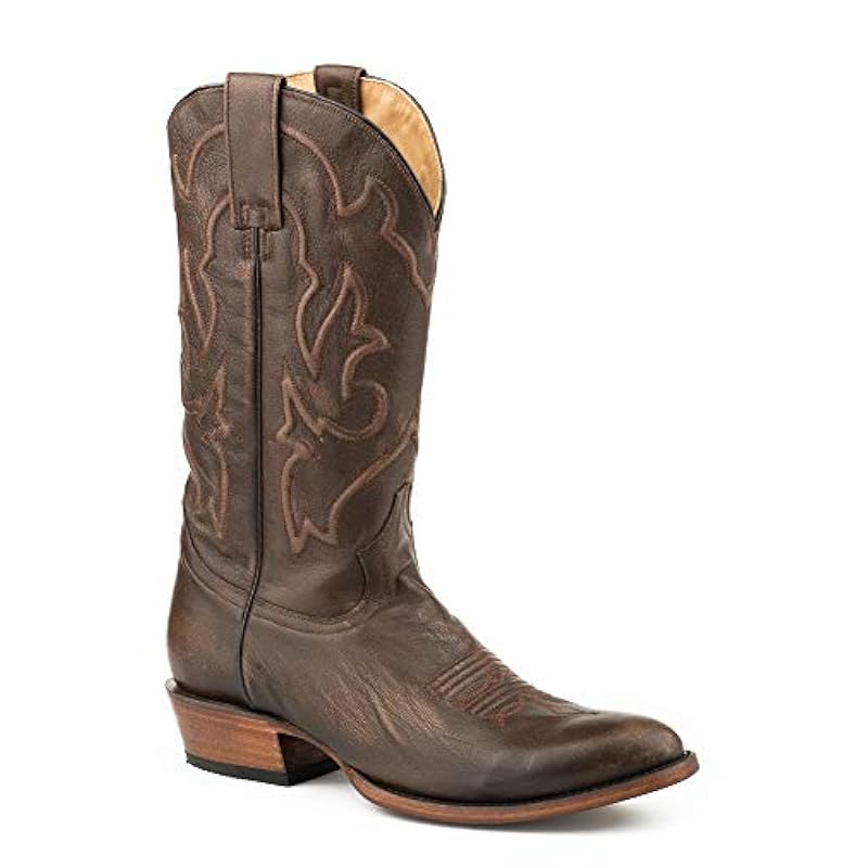 Stetson Mens Brown Leather Carlisle Cording Cowboy Boots 10D Stetson ‎mens Boots