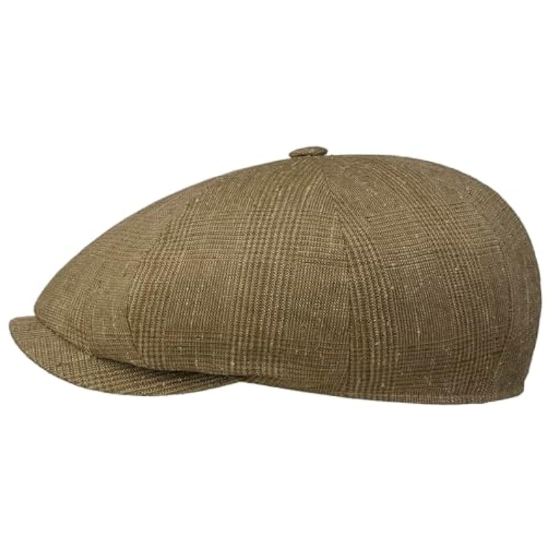 Stetson 8 Panel Tweed Flat Cap Men - Made in Germany Brown ‎mens Hats & Caps Stetson