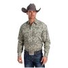 Stetson Shirts ‎mens Stetson Paisley Print Grey - Mens Shirt