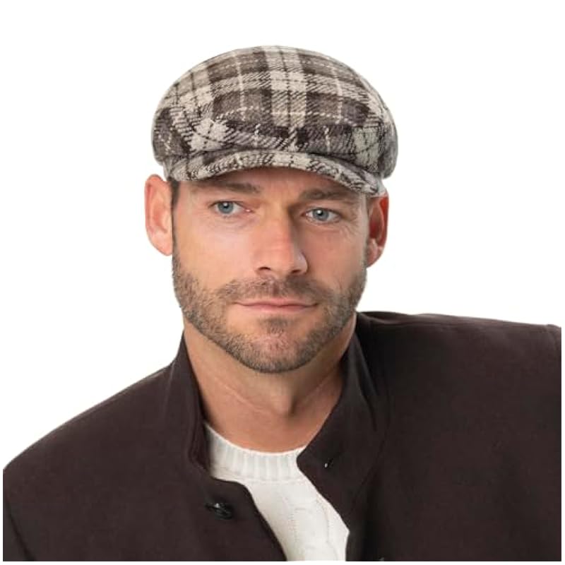 Stetson Undyed Harris Tweed Driver Flat Cap Men - Made in The EU Dark Brown ‎mens Hats & Caps Stetson