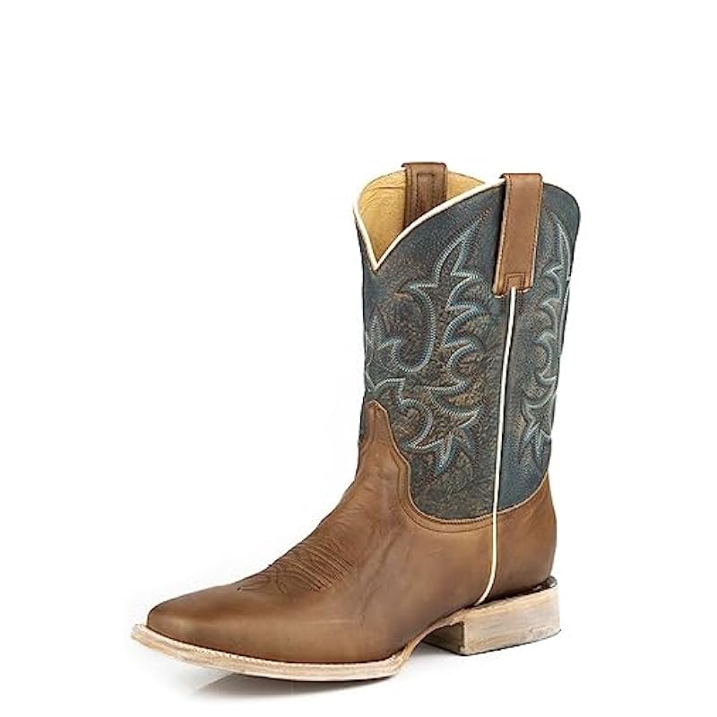 Stetson Boots ‎mens Stetson Men's Obadiah Western Boot Broad Square Toe Brown 8 D(M) US