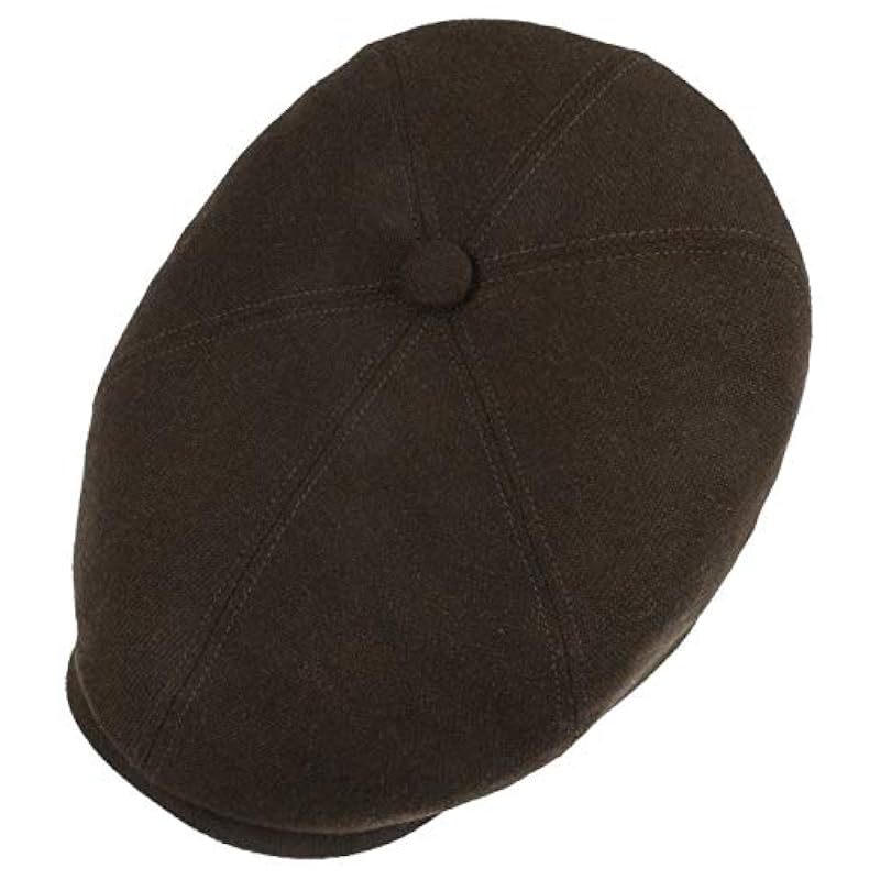 Stetson Stetson Brooklin Wool Cashmere Flat Cap Men | Made in The EU Dark Brown ‎mens Hats & Caps