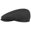 Stetson Stetson Belfast Linen Summer Flat Cap Men - Made in The EU Black ‎mens Hats & Caps