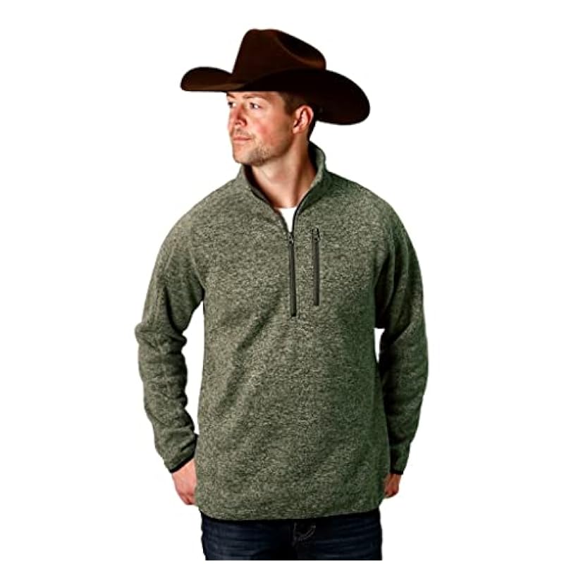 Stetson Stetson Western Sweatshirt Mens 1/4 Zip 3XL Green 11-014-0120-7034 GR ‎men Active
