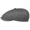 Stetson Hatteras Harridge Wool Flat Cap Men - Made in The EU Anthracite ‎mens Hats & Caps Stetson