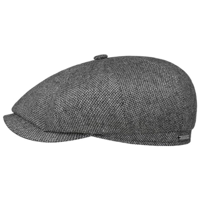 Stetson Hatteras Harridge Wool Flat Cap Men - Made in The EU Anthracite ‎mens Hats & Caps Stetson