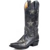 Stetson Stetson Women's Star Cowgirl Boot Snip Toe Black 6.5 M US ‎womens Boots