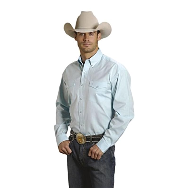 Stetson Shirts ‎mens Stetson Men's Solid Button Oxford Shirt Aqua Medium