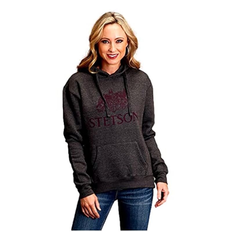 ‎womens Active Stetson Stetson Western Sweatshirt Womens Fleece M Gray 11-098-0562-8000 GY