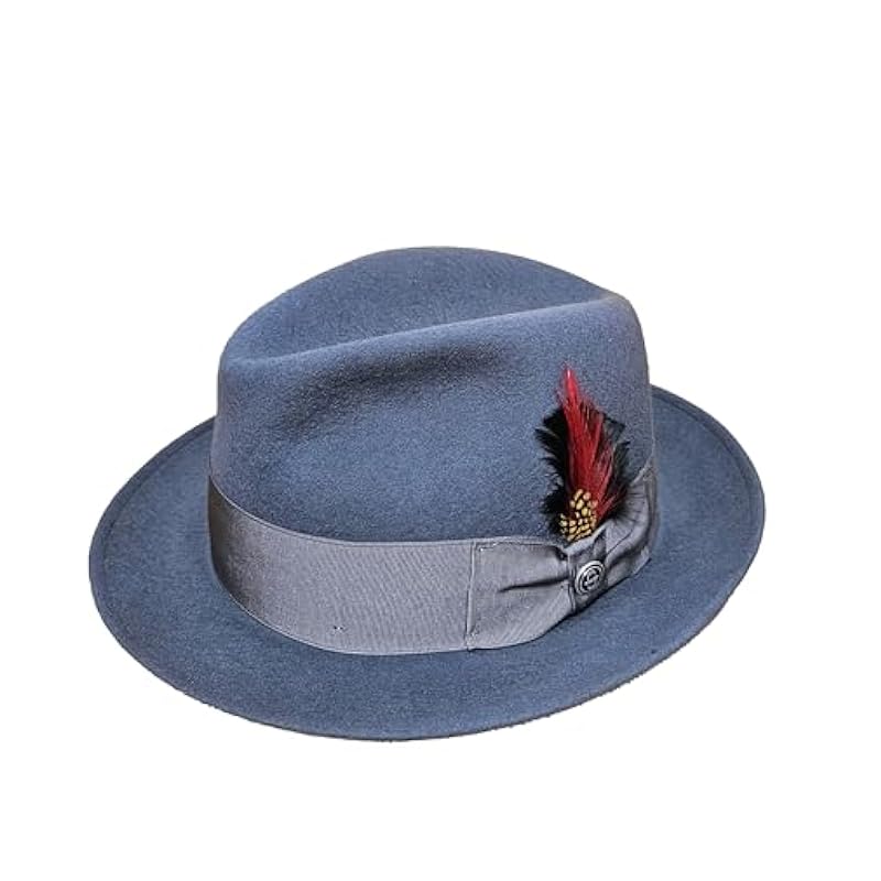 Stetson and Dobbs TWFRDK-8220 Mens Frederick Fedora Stone Wash ‎mens Hats & Caps Stetson