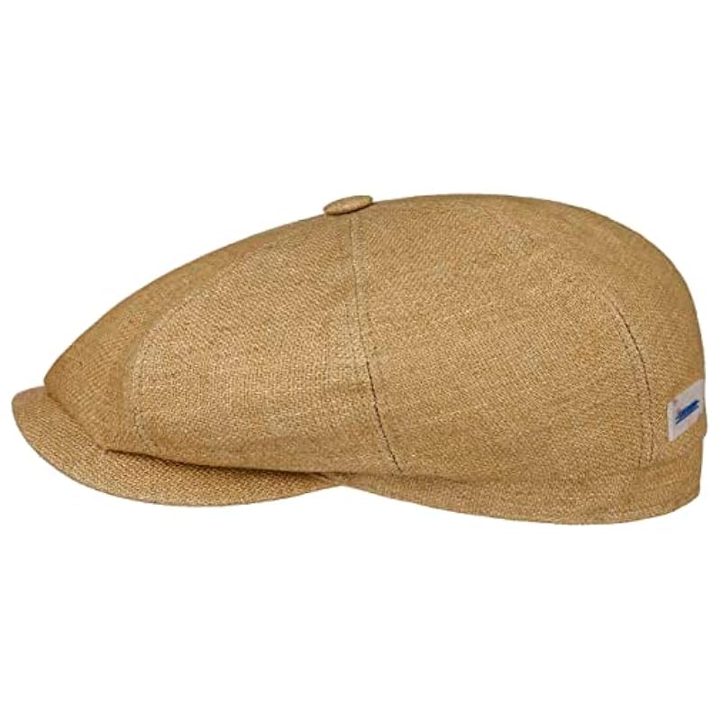 Stetson Stetson Hatteras Uni Sustainable Linen Flat Cap Men - Made in The EU Beige ‎mens Hats & Caps