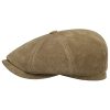 ‎mens Hats & Caps Stetson Stetson Hatteras Calf Leather Flat Cap Men Brown 7 3/4-7 7/8