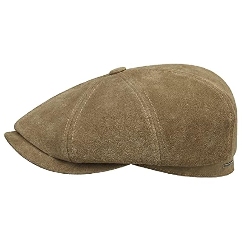 ‎mens Hats & Caps Stetson Stetson Hatteras Calf Leather Flat Cap Men Brown 7 3/4-7 7/8
