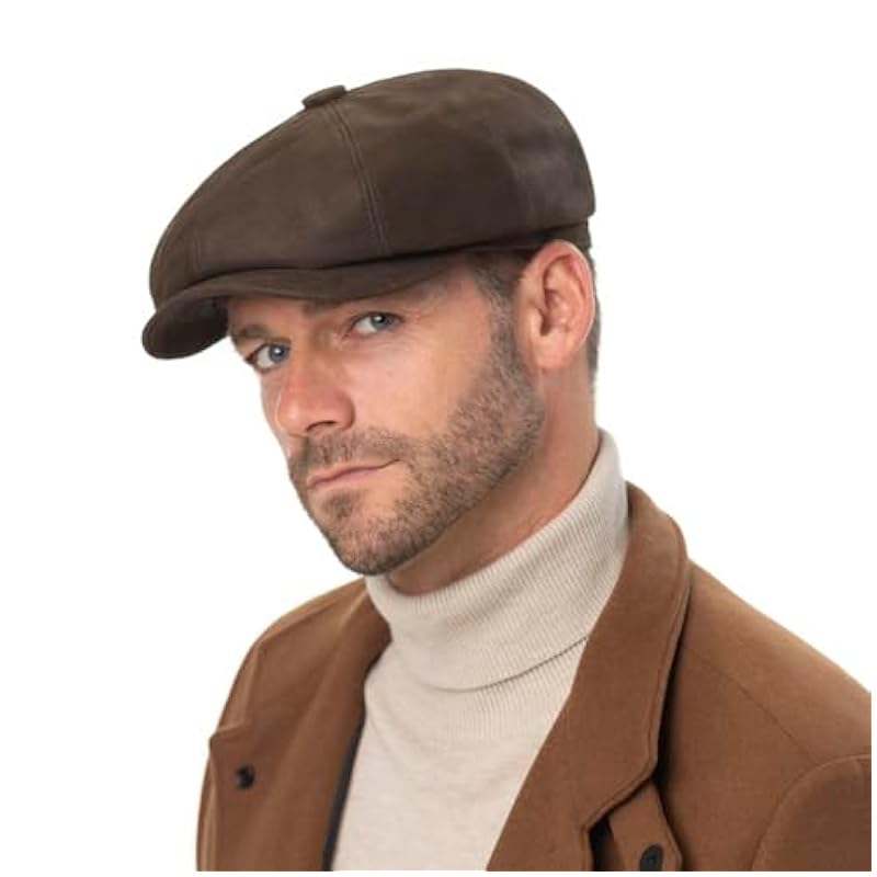 ‎mens Hats & Caps Stetson Stetson 8 Panel Sheepskin Flat Cap Men - Navy