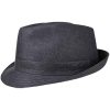 Stetson Men's Linen Trilby Fedora Hats (Anthracite, 54 cm) Stetson ‎mens Hats & Caps