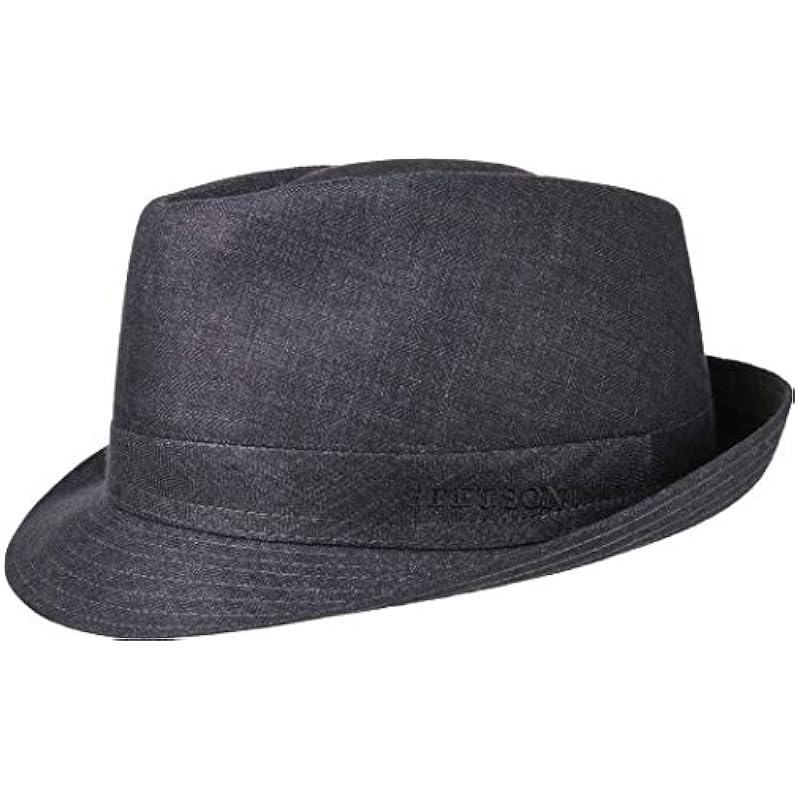 Stetson Men's Linen Trilby Fedora Hats (Anthracite, 54 cm) Stetson ‎mens Hats & Caps